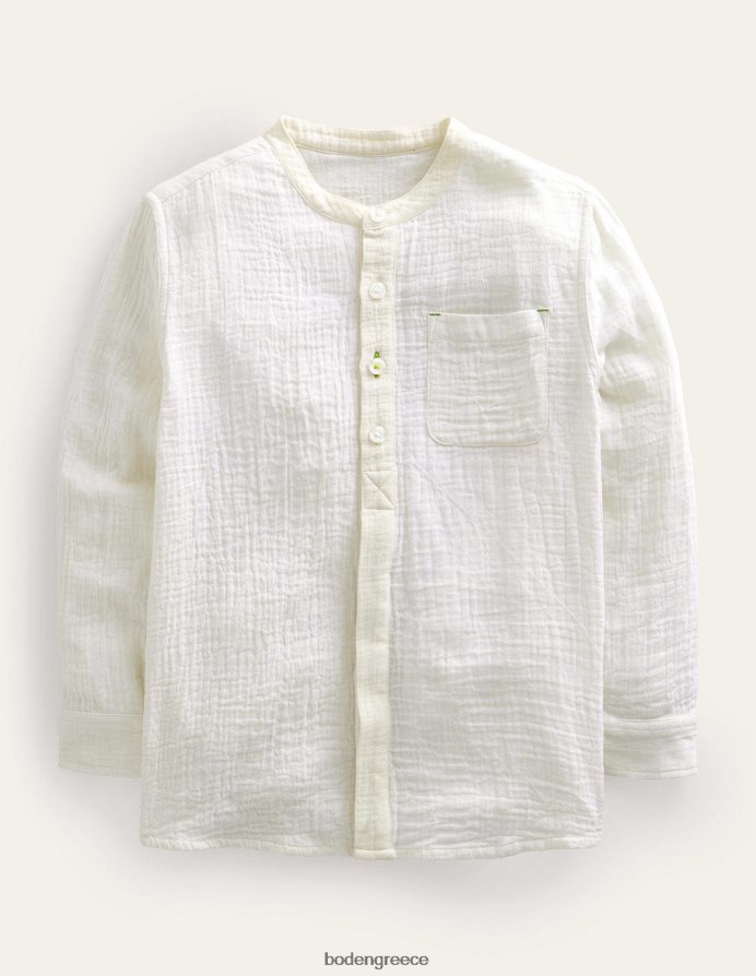 λοβό βανίλιας ελεφαντόδοντο είδη ένδυσης διπλό υφασμάτινο πουκάμισο παππού Boden κορίτσια 464PH83055