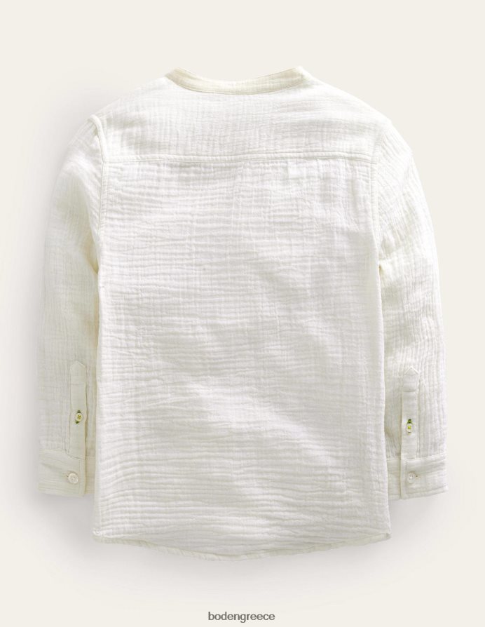 λοβό βανίλιας ελεφαντόδοντο είδη ένδυσης διπλό υφασμάτινο πουκάμισο παππού Boden κορίτσια 464PH83055