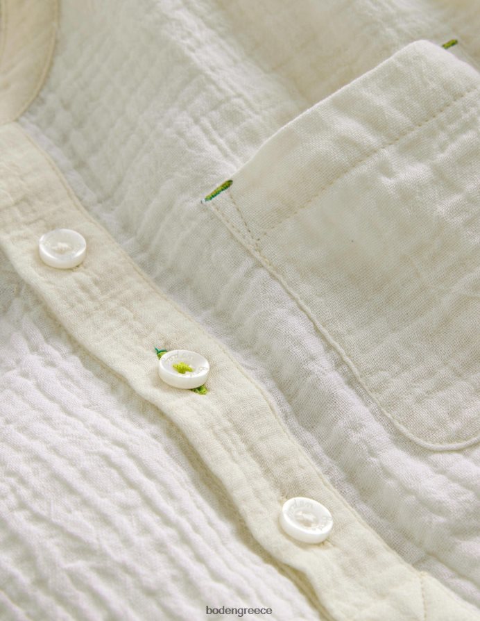 λοβό βανίλιας ελεφαντόδοντο είδη ένδυσης διπλό υφασμάτινο πουκάμισο παππού Boden κορίτσια 464PH83055