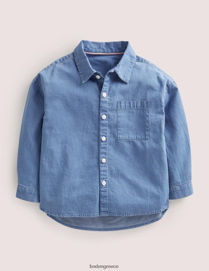 mid vintage τζιν είδη ένδυσης χαλαρό τζιν πουκάμισο Boden κορίτσια 464PH83150