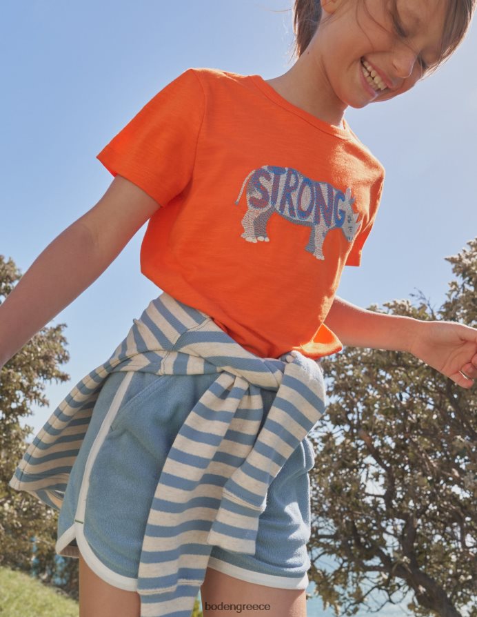 βότσαλο μπλε είδη ένδυσης ρετρό ζέρσεϊ σορτς Boden κορίτσια 464PH82656