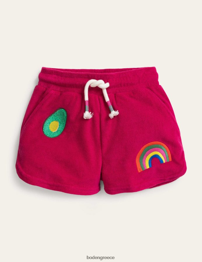 ζαχαροκάλαμο είδη ένδυσης σορτς απλικέ με πετσέτα Boden κορίτσια 464PH82686