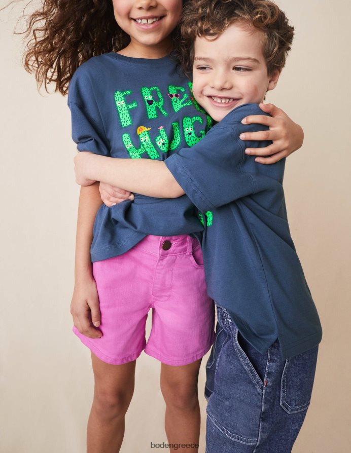 Γαργαλιστικό ροζ είδη ένδυσης ψηλόμεσο τζιν σορτς Boden κορίτσια 464PH82699