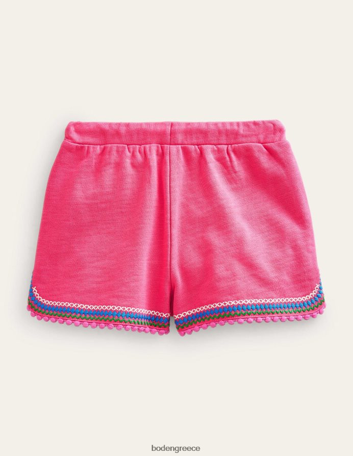 ροζ γλειφιτζούρι είδη ένδυσης σορτσάκι ζέρσεϊ με διακοσμητικό πομ Boden κορίτσια 464PH82752