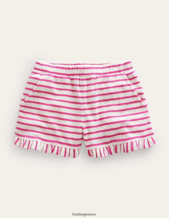 γαργαλητό ροζ/ιβουάρ είδη ένδυσης σορτς με πετσετάκια με στριφώματα Boden κορίτσια 464PH82969