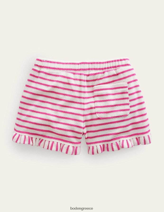 γαργαλητό ροζ/ιβουάρ είδη ένδυσης σορτς με πετσετάκια με στριφώματα Boden κορίτσια 464PH82969