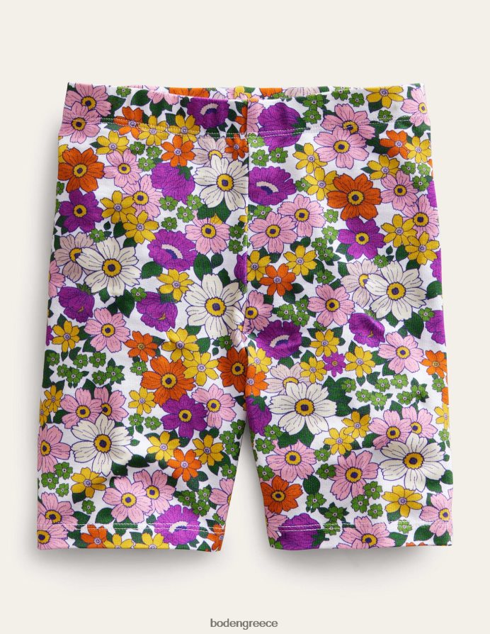 λαμπερή ορχιδέα μωβ λουλουδάτο είδη ένδυσης ποδηλατικό σορτς Boden κορίτσια 464PH83220