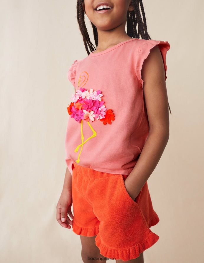 μανταρίνι πορτοκάλι είδη ένδυσης σορτς με πετσετάκια με στριφώματα Boden κορίτσια 464PH83229
