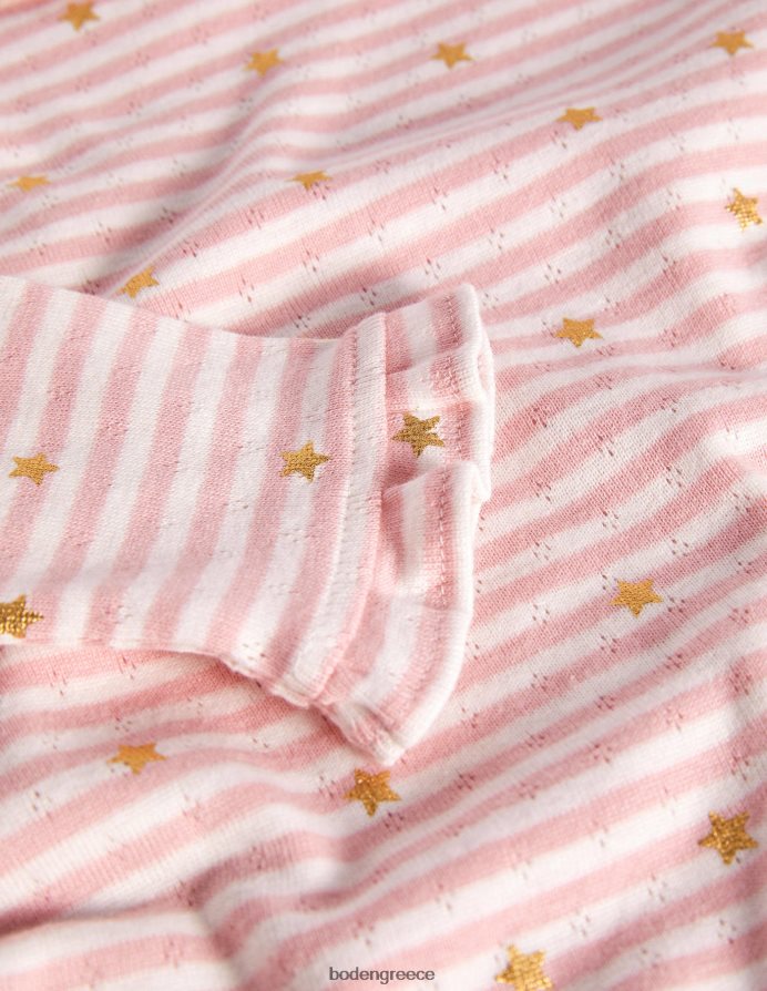 ιβουάρ/ροζ καμέο είδη ένδυσης αστραφτερό βολάν πουέντ τοπ Boden κορίτσια 464PH82745