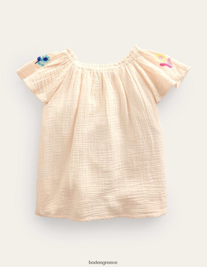 ελεφαντόδοντο είδη ένδυσης παραλιακό κεντημένο τοπ Boden κορίτσια 464PH82833