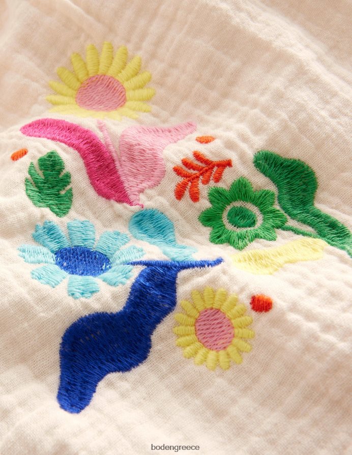 ελεφαντόδοντο είδη ένδυσης παραλιακό κεντημένο τοπ Boden κορίτσια 464PH82833