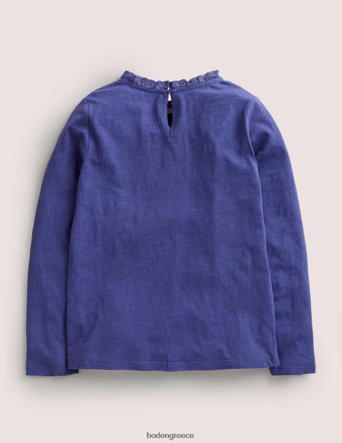 απαλό δεξιά μπλε είδη ένδυσης μακρυμάνικο μπλουζάκι με καρδιά Boden κορίτσια 464PH82857