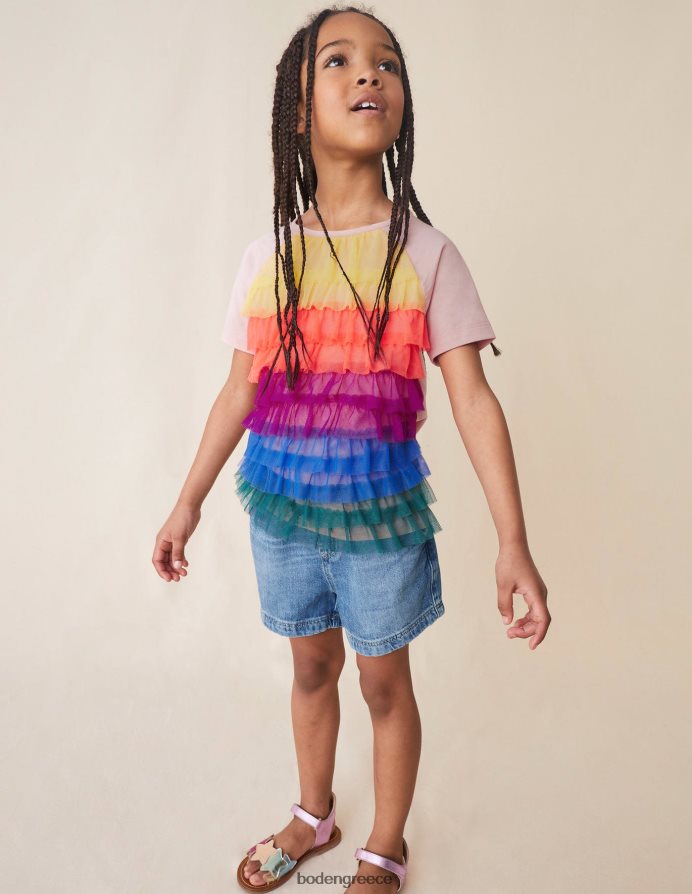 πολυ είδη ένδυσης βολάν τούλι τοπ Boden κορίτσια 464PH82914