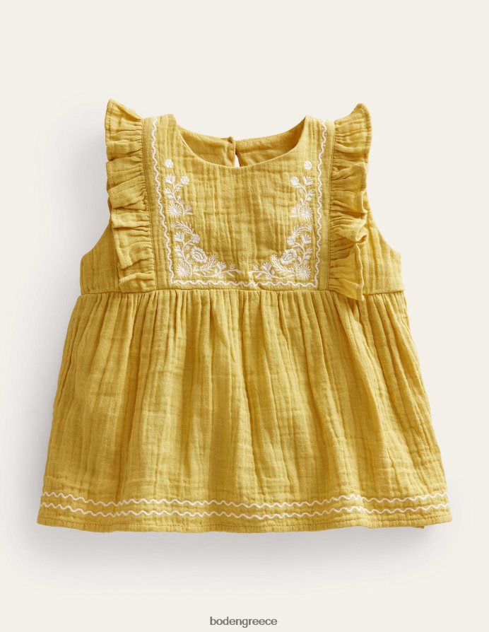 βατράχιο είδη ένδυσης κεντημένο διπλό υφασμάτινο τοπ Boden κορίτσια 464PH82965