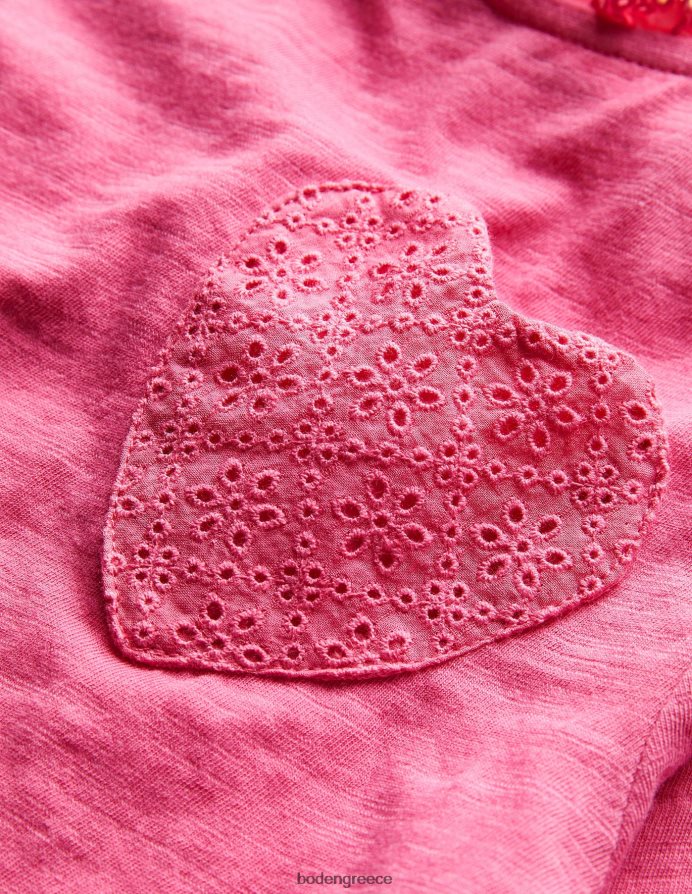 γλυκού Γουίλιαμ ροζ είδη ένδυσης μακρυμάνικο μπλουζάκι με καρδιά Boden κορίτσια 464PH82982