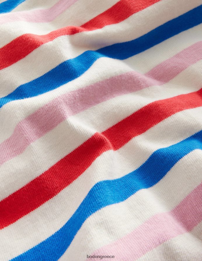 τάρτα φράουλα κόκκινη/λιλά ροζ είδη ένδυσης μπλουζάκι με λαιμόκοψη Boden κορίτσια 464PH82990