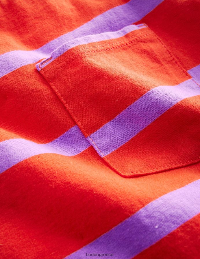 μανταρίνι πορτοκάλι/λούπινο είδη ένδυσης χαλαρό μπλουζάκι Boden κορίτσια 464PH83031