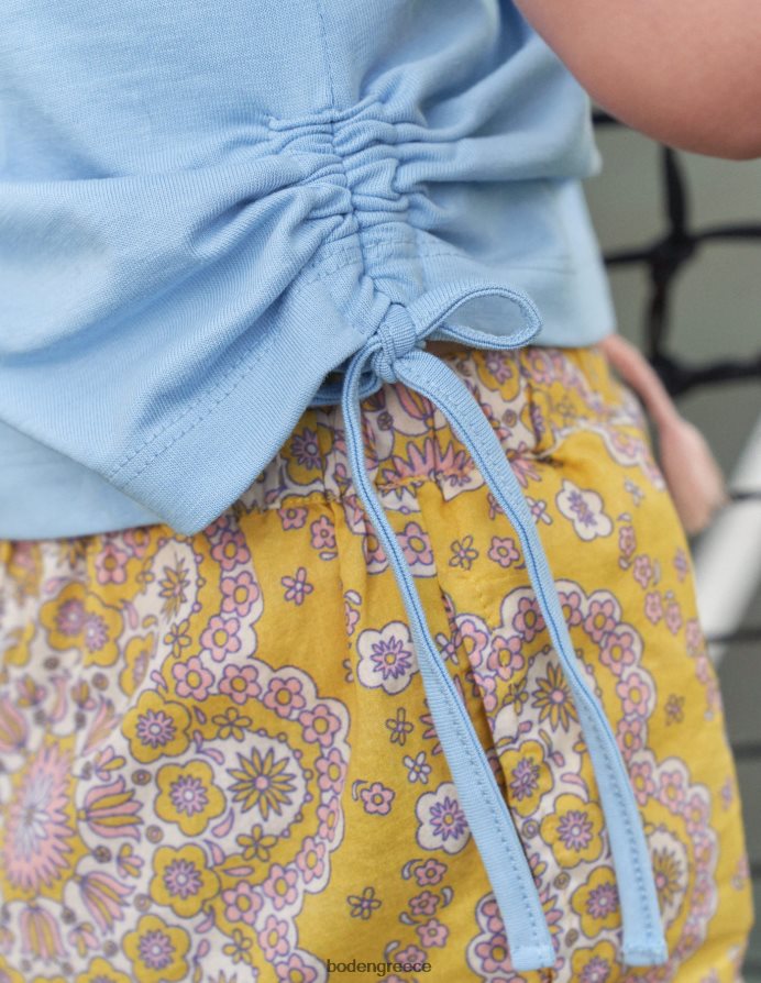 όψη μπλε είδη ένδυσης τριμμένο πλαϊνό μπλουζάκι Boden κορίτσια 464PH83032