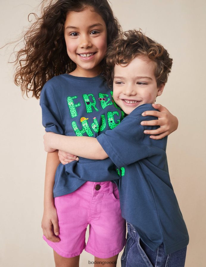 ρομπότ μπλε δωρεάν αγκαλιές είδη ένδυσης γραφικό μπλουζάκι Boden κορίτσια 464PH83059