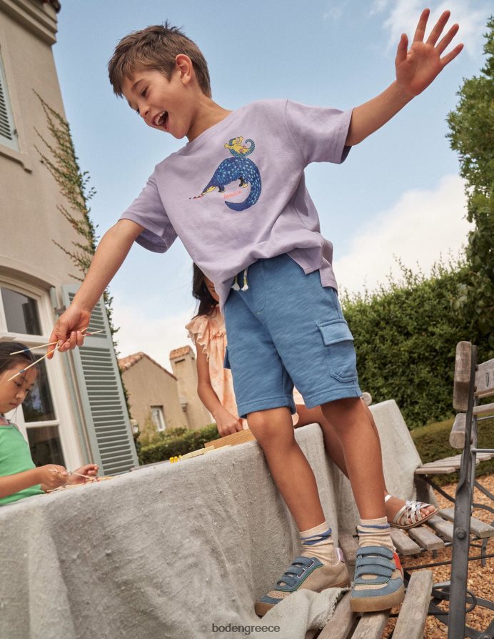 ομιχλώδης παγκολίνος λεβάντας είδη ένδυσης εμπριμέ χαλαρό μπλουζάκι Boden κορίτσια 464PH83062