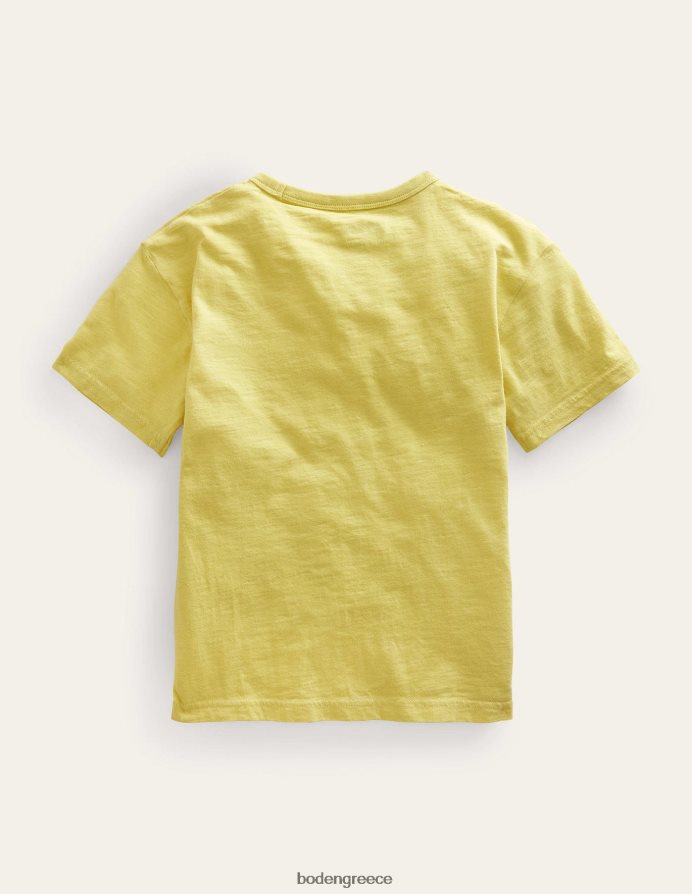 νεραγκούλα κίτρινο είδη ένδυσης χαλαρό απλικέ μπλουζάκι Boden κορίτσια 464PH83066