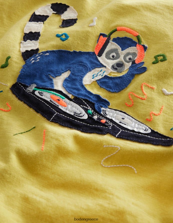 νεραγκούλα κίτρινο είδη ένδυσης χαλαρό απλικέ μπλουζάκι Boden κορίτσια 464PH83066