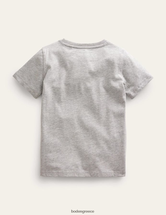 ασημένια μάργα ψάρια είδη ένδυσης Βαμβακερό μπλουζάκι με γραφικά στάμπα Boden κορίτσια 464PH83122