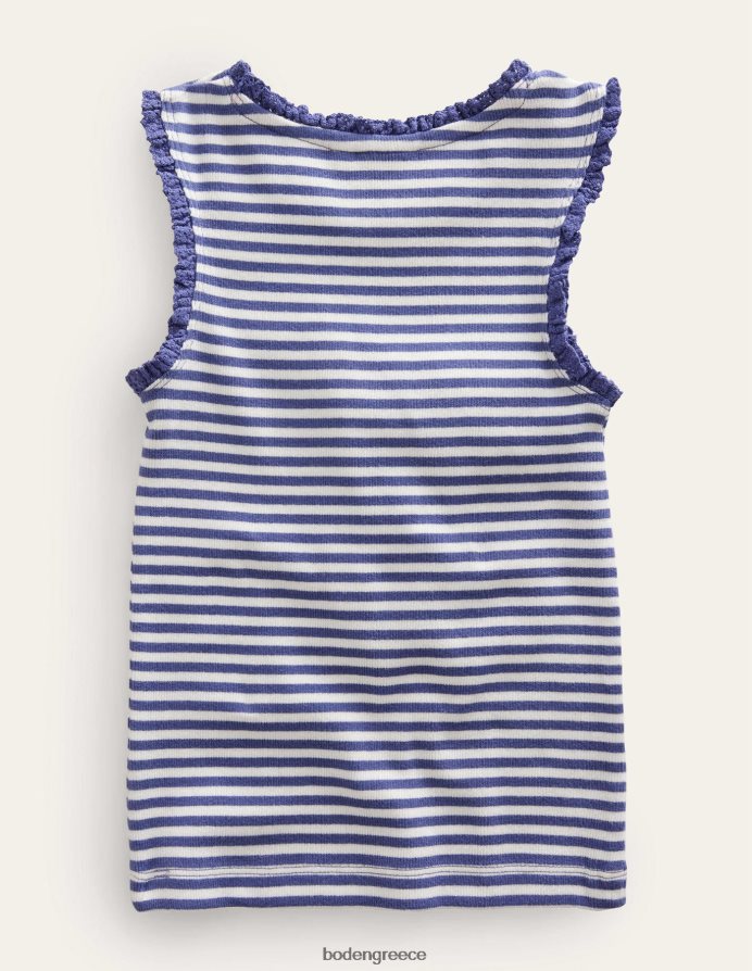 ιβουάρ/δεξιό μπλε είδη ένδυσης φανελάκι Boden κορίτσια 464PH83142