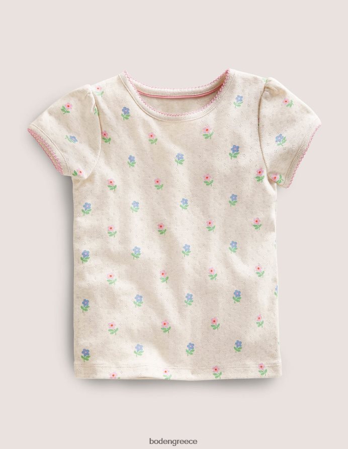 άνθη μάργας βρώμης είδη ένδυσης κοντομάνικο πουέντ Boden κορίτσια 464PH83148