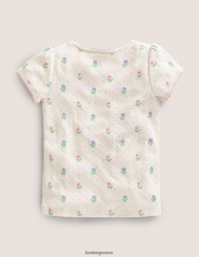 άνθη μάργας βρώμης είδη ένδυσης κοντομάνικο πουέντ Boden κορίτσια 464PH83148