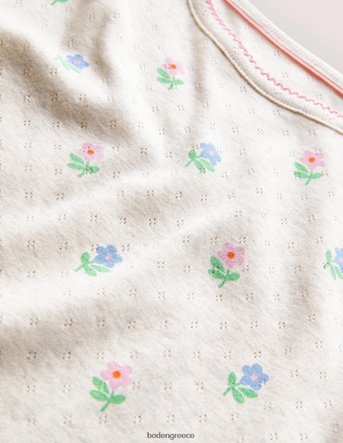 άνθη μάργας βρώμης είδη ένδυσης κοντομάνικο πουέντ Boden κορίτσια 464PH83148