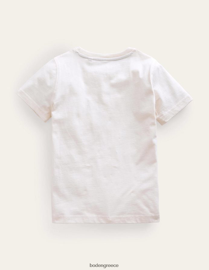 γάτες με λοβό βανίλιας είδη ένδυσης Βαμβακερό μπλουζάκι με γραφικά στάμπα Boden κορίτσια 464PH83168