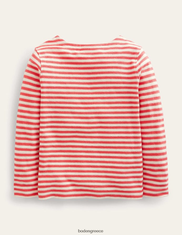 κουμ κουάτ πορτοκαλί/λευκό είδη ένδυσης υφή βρετονική Boden κορίτσια 464PH83170