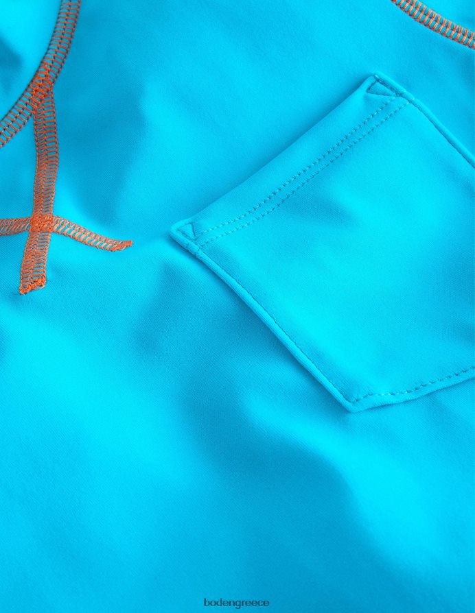 μπλε καμπάνα είδη ένδυσης κοντομάνικο εξανθημένο γιλέκο Boden κορίτσια 464PH83179