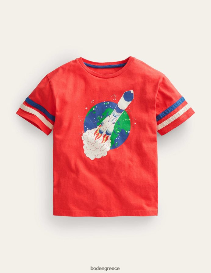 μαρμελάδα κόκκινος πύραυλος είδη ένδυσης χαλαρό σπορ μπλουζάκι Boden κορίτσια 464PH83186