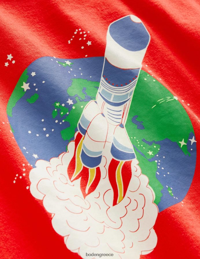 μαρμελάδα κόκκινος πύραυλος είδη ένδυσης χαλαρό σπορ μπλουζάκι Boden κορίτσια 464PH83186