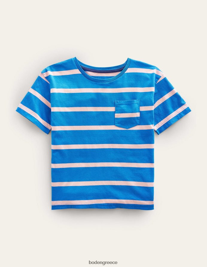 Προβηγκία μπλε/ροζ είδη ένδυσης χαλαρό μπλουζάκι Boden κορίτσια 464PH83209