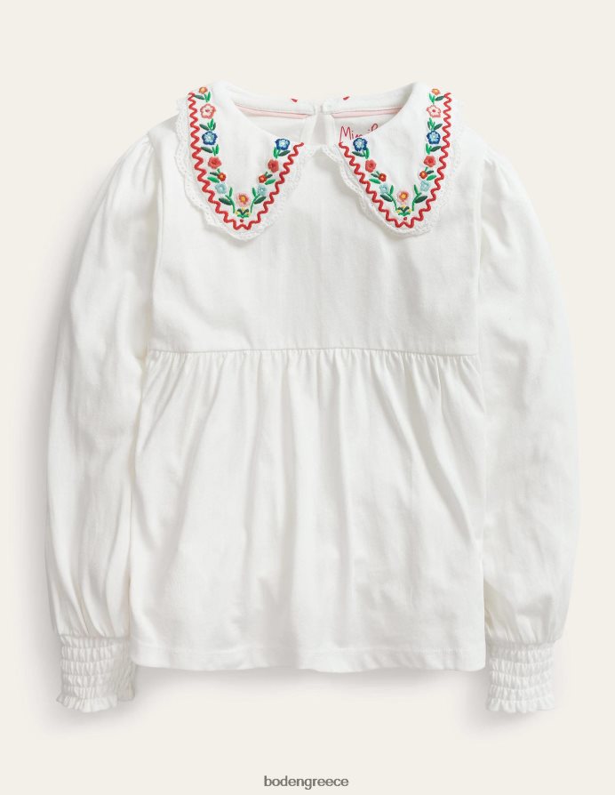 ελεφαντόδοντο είδη ένδυσης μπλουζάκι με γιακά Boden κορίτσια 464PH83276