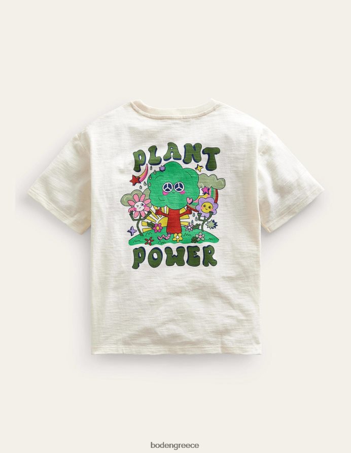 λοβό βανίλιας είδη ένδυσης χαλαρό μπλουζάκι με στάμπα Boden κορίτσια 464PH8761