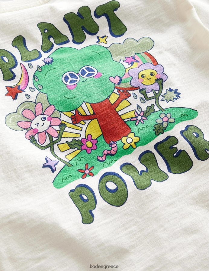 λοβό βανίλιας είδη ένδυσης χαλαρό μπλουζάκι με στάμπα Boden κορίτσια 464PH8761