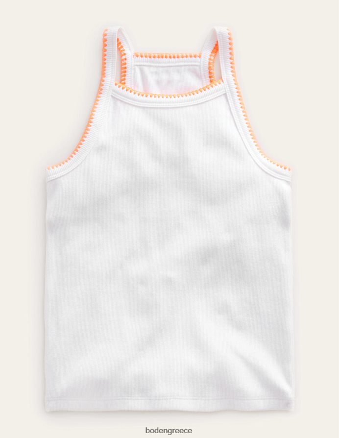 άσπρο είδη ένδυσης κομμένο γιλέκο Boden κορίτσια 464PH8764