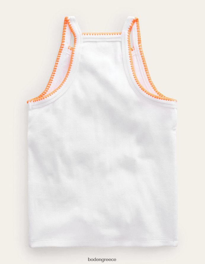 άσπρο είδη ένδυσης κομμένο γιλέκο Boden κορίτσια 464PH8764