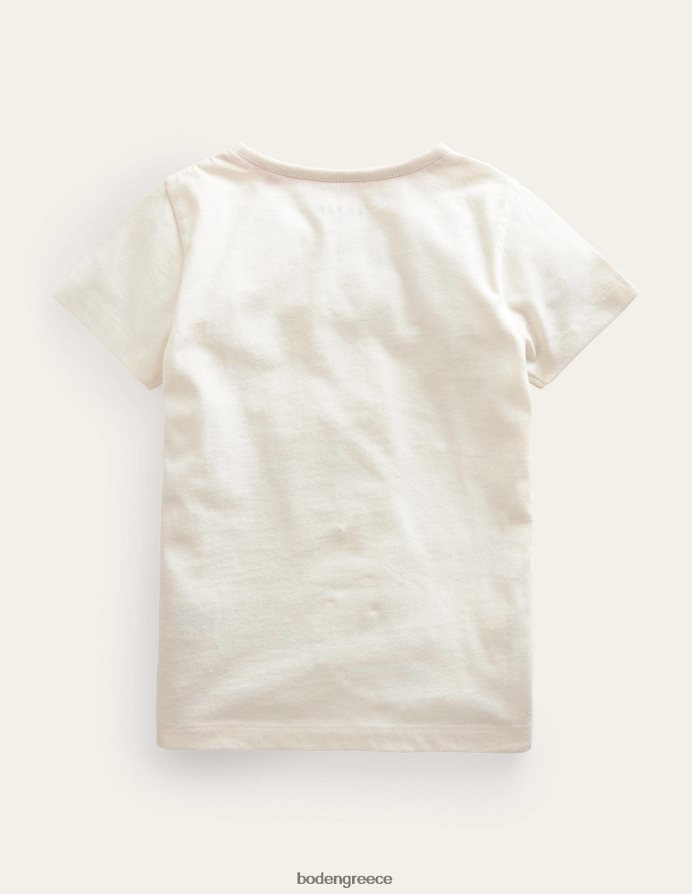 λεοπάρδαλη λοβού βανίλιας είδη ένδυσης μπλουζάκι με λογότυπο λεοπάρ Boden κορίτσια 464PH8765