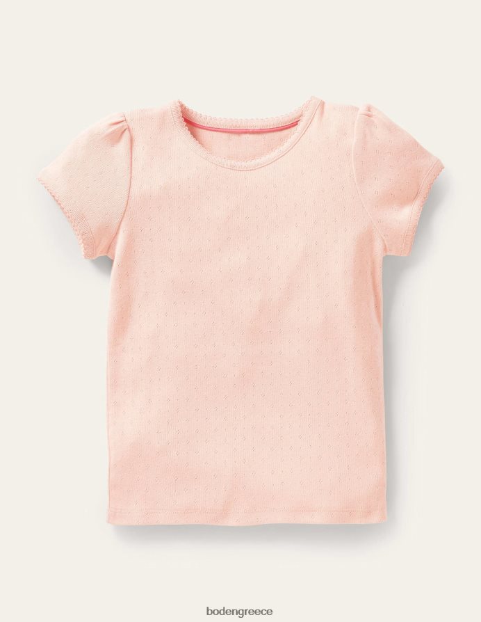 Προβηγκία σκονισμένο ροζ είδη ένδυσης κοντομάνικο πουέντ Boden κορίτσια 464PH8768