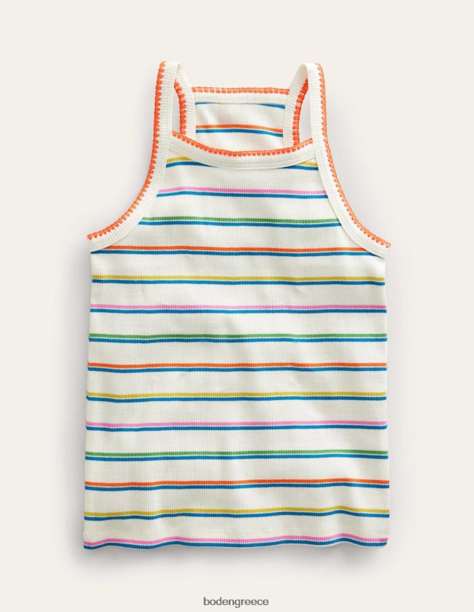 έντονο πέταλο ροζ/νησιώτικο μπλε είδη ένδυσης κομμένο γιλέκο Boden κορίτσια 464PH8772