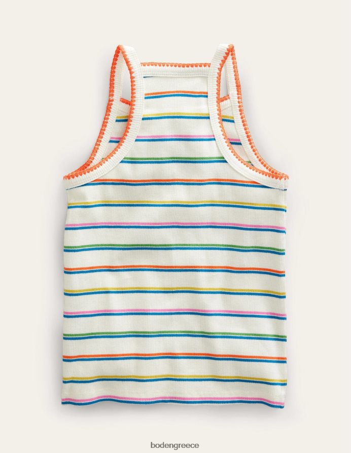 έντονο πέταλο ροζ/νησιώτικο μπλε είδη ένδυσης κομμένο γιλέκο Boden κορίτσια 464PH8772