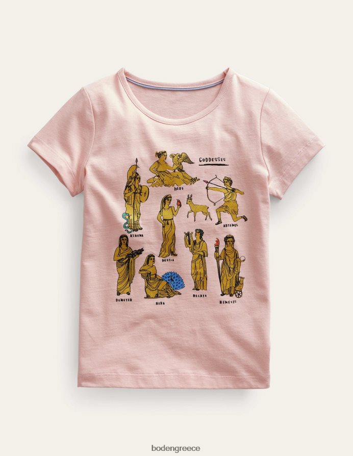 ροζ της Προβηγκίας είδη ένδυσης T-shirt της ελληνικής θεάς Boden κορίτσια 464PH83001