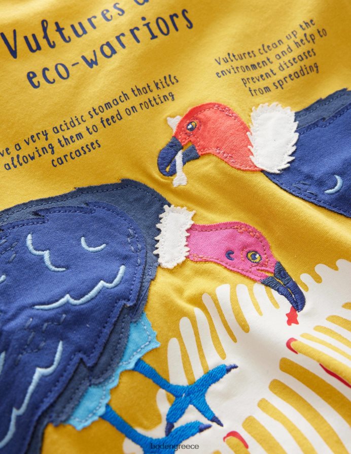 γύπες φραγκοστάφυλων είδη ένδυσης T-shirt με γεγονότα για ζώα Boden κορίτσια 464PH83038