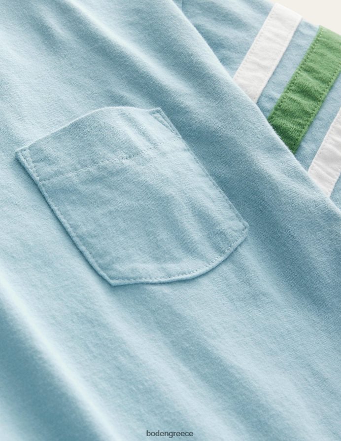 μπλε τουρμαλίνη είδη ένδυσης T-shirt με ρίγες αντίθεσης Boden κορίτσια 464PH83049