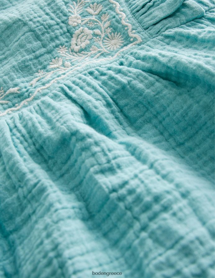 aqua sea είδη ένδυσης κεντημένο διπλό υφασμάτινο τοπ Boden κορίτσια 464PH82999